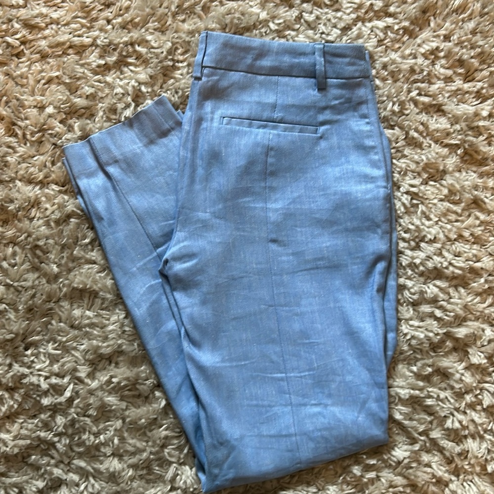 Chambray express ankle dress pants